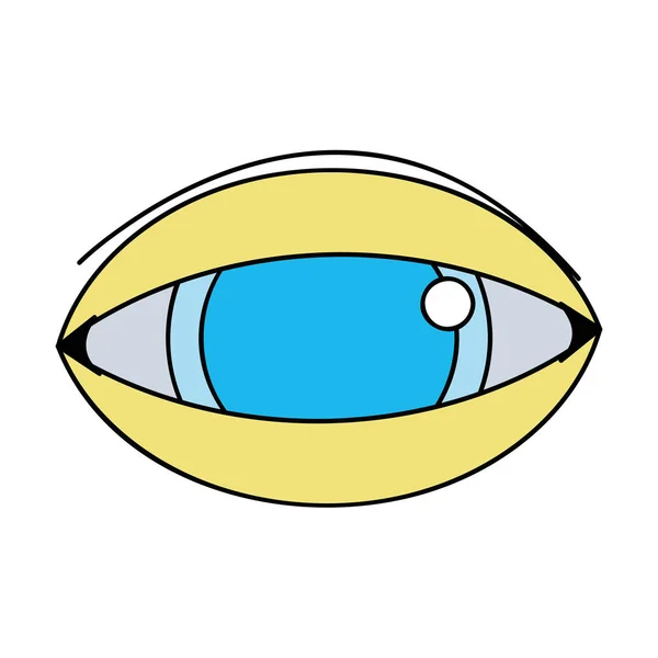 Human Eye Optical Vision Icon Vector Illustration — Stock Vector