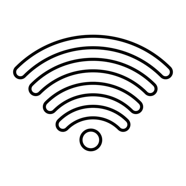 Line Digitala Wifi Mobil Anslutning Signal Vektorillustration — Stock vektor