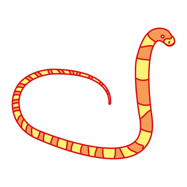 Duo Χρώμα Ζώο Άγριο Φίδι Κίνδυνο Δηλητήριο Διανυσματικά Εικονογράφηση — Διανυσματικό Αρχείο