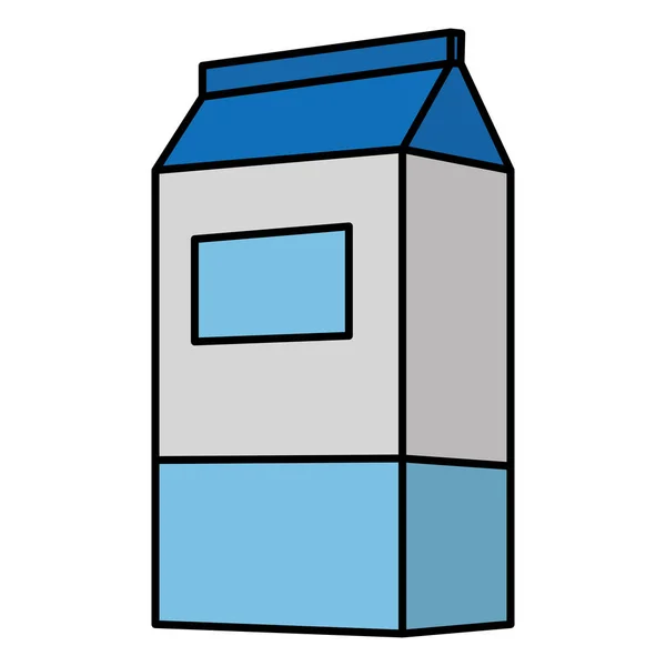 Farbe Gesunde Milch Frisches Getränk Der Box Vektor Illustration — Stockvektor