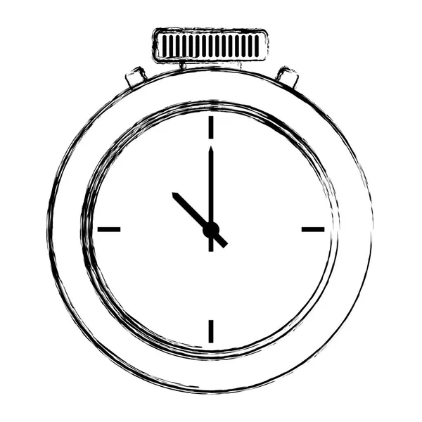 Grunge Pocket Watch Fashion Object Design Vector Illustration — Stock Vector