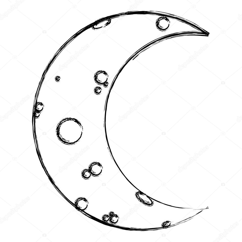 grunge astronomy moon sky in the naight space vector illustration