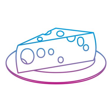 satır nefis peynir taze yiyecek tabak vektör çizim içinde bozulmuş