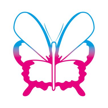 bozulmuş satır güzellik kelebek böcek hayvan kanatları vektör çizim ile