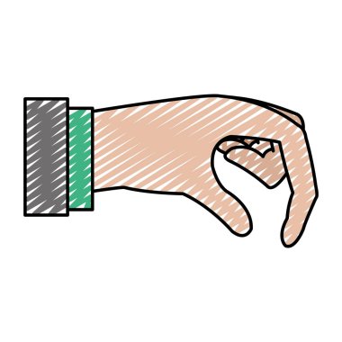 işadamı el jest parmak işareti vektör çizim doodle