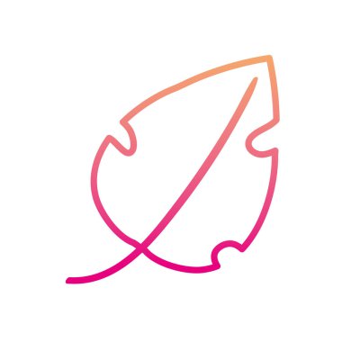 Egzotik Doğa bitki vektör çizim satırı tropikal yaprak düşer