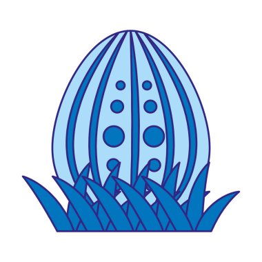 Duo renk spiraller ve puan dekorasyon vektör çizim ile Paskalya yortusu yumurta