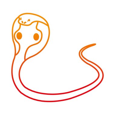 bozulmuş satır vahşi kral kobra darger hayvan vektör çizim