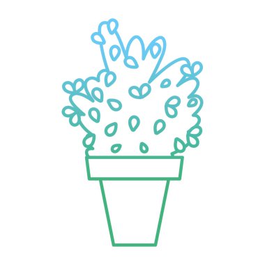 bozulmuş satır ekoloji saksı vektör çizim içinde doğal bitki yaprakları