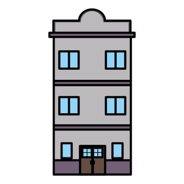 renk iş mimari modern şehir vektör çizim kurma