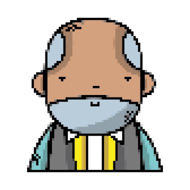 sakal ve gömlek stil vektör çizim ile zarif adam