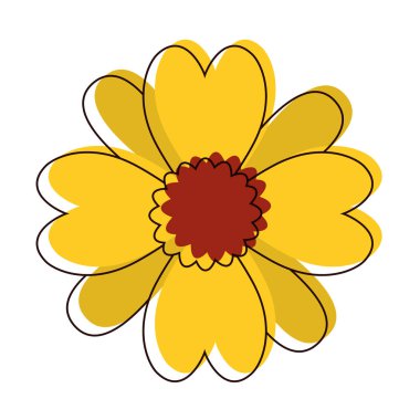 Doğa yaprakları vecctor tasarlamak ile taşınan renk güzel çiçekler