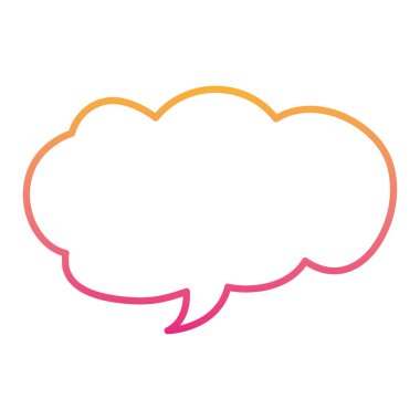 satır bulut sohbet kabarcık metin iletisi vektör çizim bozulmuş