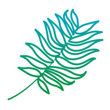 bozulmuş satır egzotik şube doğal yaprakları tasarlamak vektör