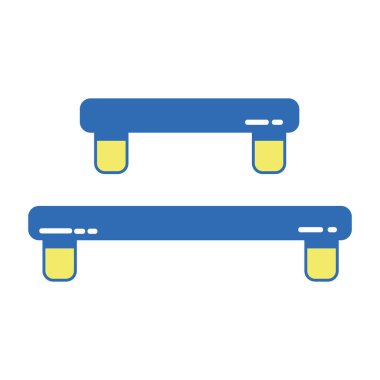 Ahşap raf tablo tasarım vektör çizim simgesi