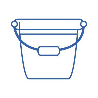 çizgi kova plastik nesnesi ev vektör çizim temizlemek için