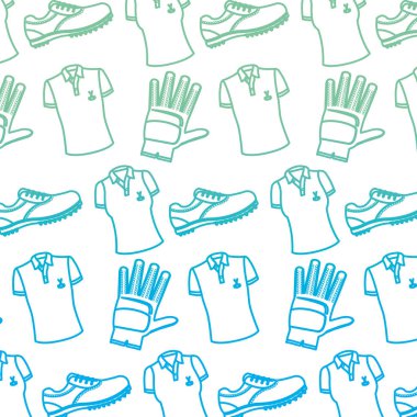 bozulmuş satır spor golf t-shirt spor ayakkabı arka plan vektör çizim ile