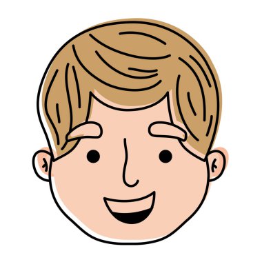 renk profili adam kafa saç modeli tasarım vektör çizim ile taşındı