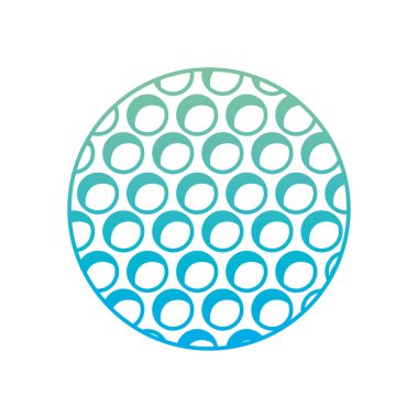 satır profesyonel spor top Golf vektör çizim oynamak için bozulmuş