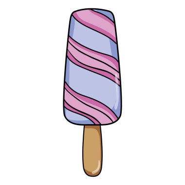 lezzetli buz lolly soğuk tatlı vektör çizim