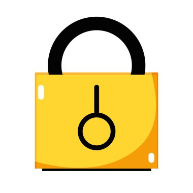 asma kilit güvenlik ve erişim nesne vektör çizim korumak