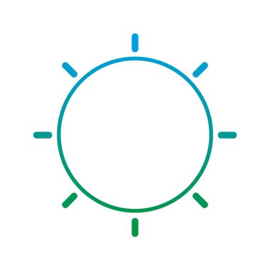 bozulmuş satır Parlatıcı sun ray weather simge vektör çizim