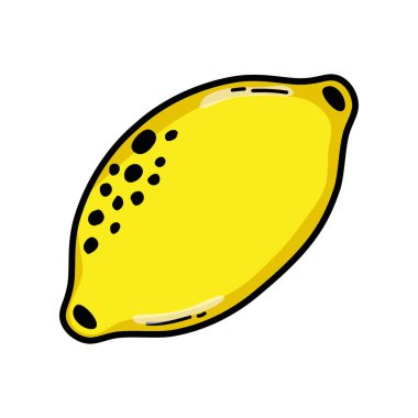 lezzetli limon organik meyve vitamini vektör çizim ile