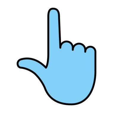 renk sembol işaret parmağı kadar jest vektör çizim