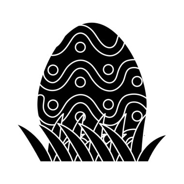 siluet yumurta Paskalya puan dekorasyon tatil vektör çizim ile