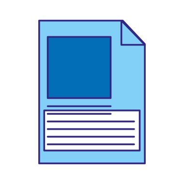 Duo renk iş kağıt belge office bilgi vektör çizim