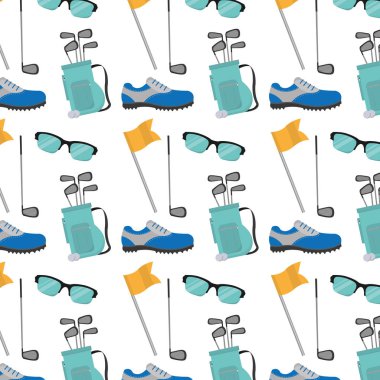 profesyonel golf spor şeyler arka plan vektör çizim