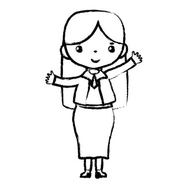 şekil ve kadın ile saç modeli şık giysileriyle tasarlamak vektör