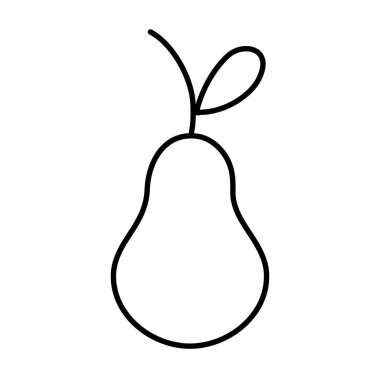 satır lezzetli armut meyve organik beslenme vektör çizim
