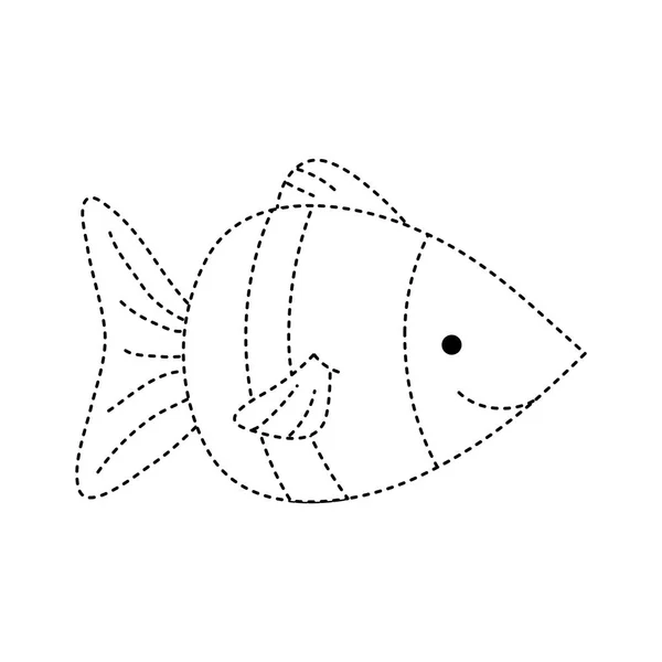 Tečkovaný Tvar Přírodní Vodní Ryb Moře Zvířat Vektorové Ilustrace — Stockový vektor