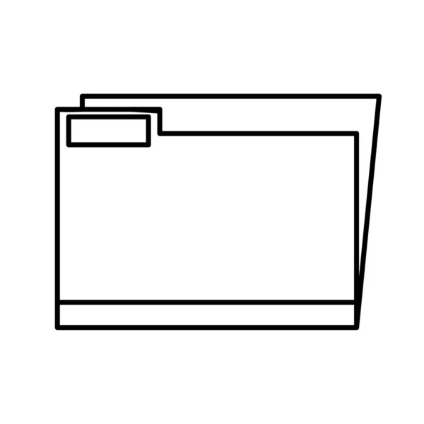 Ligne Dossier Fichier Archive Information Papier Vecteur Illustration — Image vectorielle