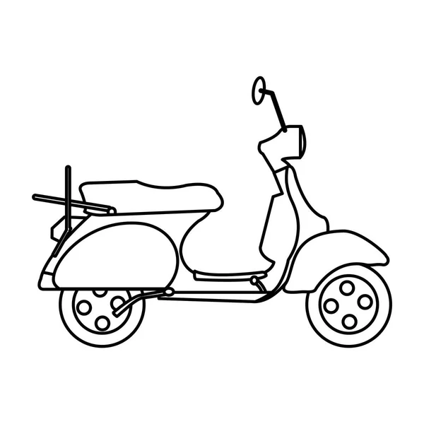 Motorcycle Mirror Wheels Vector Illustration — Stock Vector