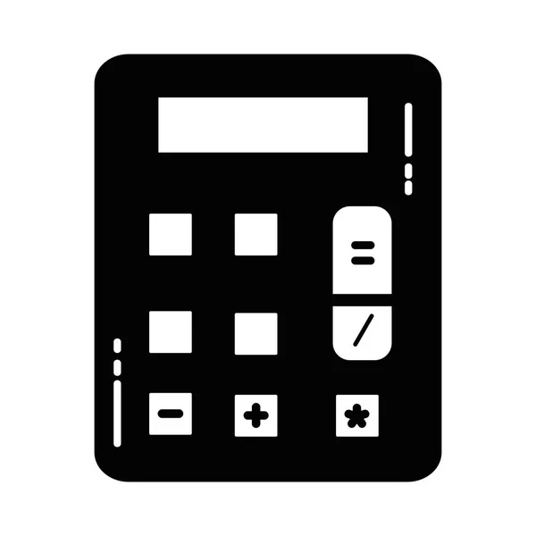 Контурный Финансовый Калькулятор Расчета Векторной Иллюстрации Бизнес Данных — стоковый вектор