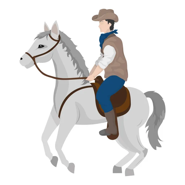 Homme Avec Barbe Cheval Animal Vecteur Illustration — Image vectorielle