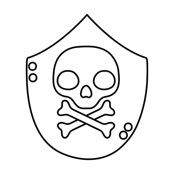 Danger Crâne Avertissement Symbole Mort Illustration Vectorielle — Image vectorielle