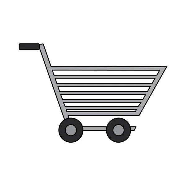 Line Shopping Cart Vector Illustration — Stock Vector