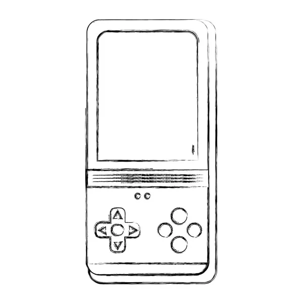 Grunge Gamepad Technologie Console Jouer Conception Vectoriel Illustration — Image vectorielle