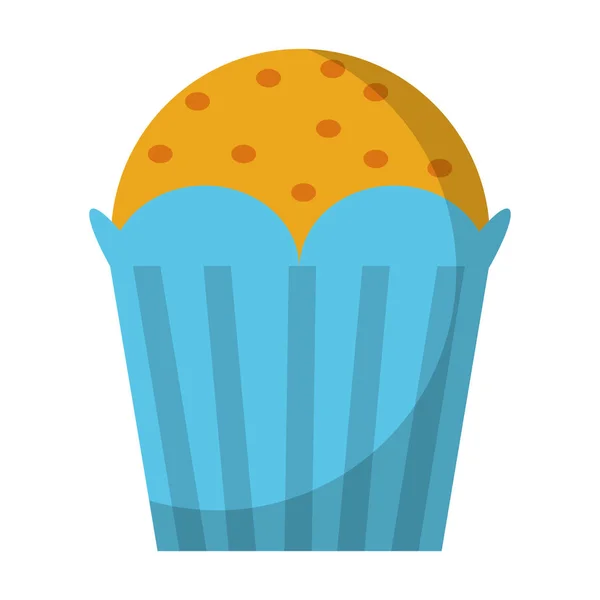 Leckeres Dessert Muffin Süße Lebensmittel Vektor Illustration — Stockvektor