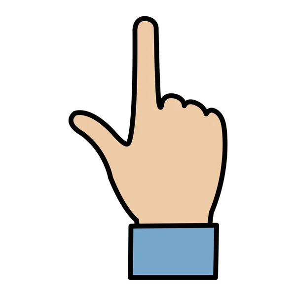 Кольоровий Індекс Пальця Вгору Жест Знак Векторні Ілюстрації — стоковий вектор