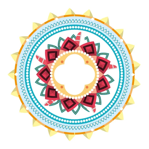 Mandala Abstrait Indien Ornement Style Vectoriel Illustration — Image vectorielle