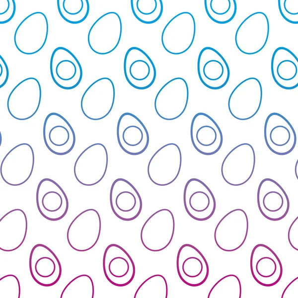 Деградированная Линия Жареные Яйца Завтрак Питание Фон Векторной Иллюстрации — стоковый вектор