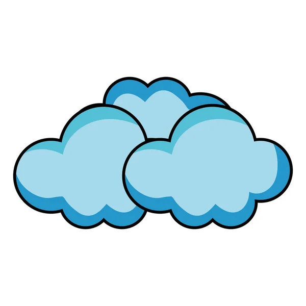 自然雲デザイン空のベクトル図の天気 — ストックベクタ