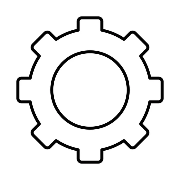 Linha Indústria Engrenagem Maquinaria Técnica Engenharia Vetor Ilustração — Vetor de Stock