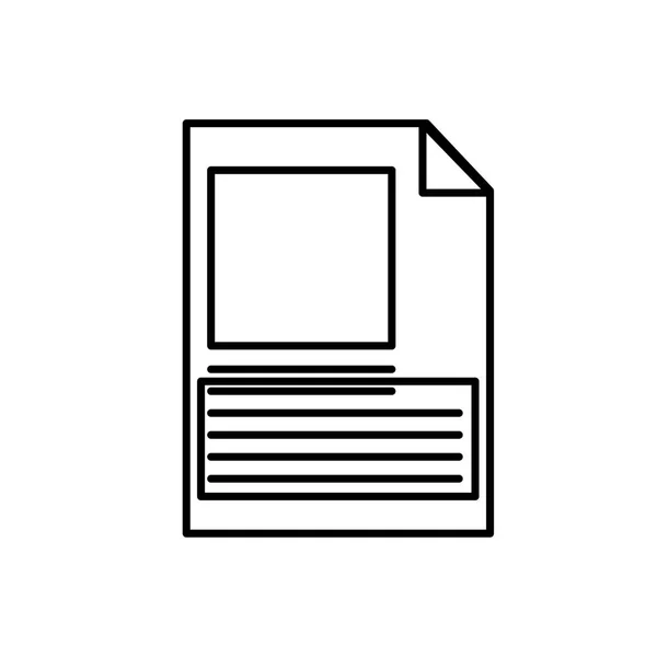 Линия Бизнес Бумажных Документов Офисная Информационная Векторная Иллюстрация — стоковый вектор