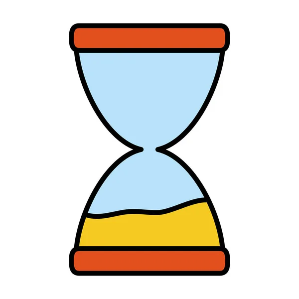 Кольоровий Піщаний Годинник Відлік Часу Єкта Векторні Ілюстрації — стоковий вектор