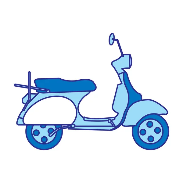Motocicleta Con Espejo Ruedas Ilustración Vectorial — Archivo Imágenes Vectoriales